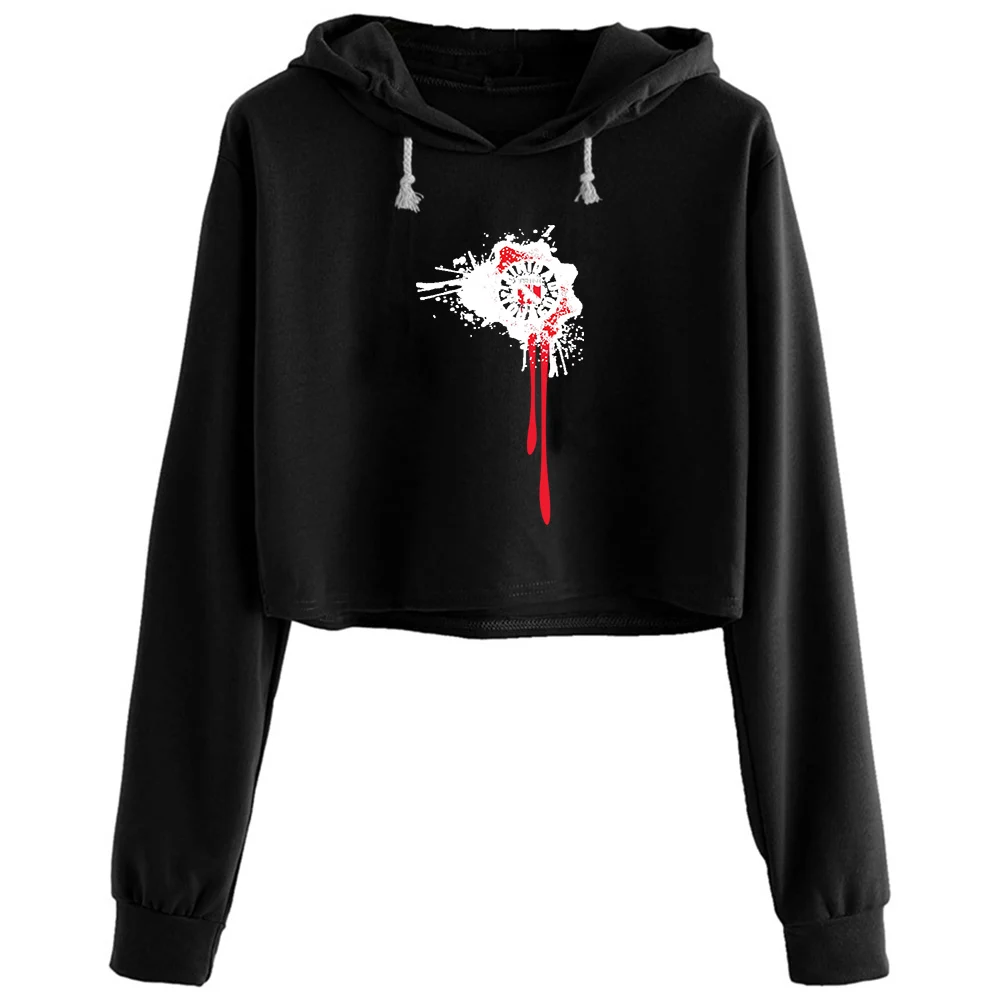 

Trinbago Grunge Crop Hoodies Women Aesthetic Kpop Korean Y2k Pullover For Girls
