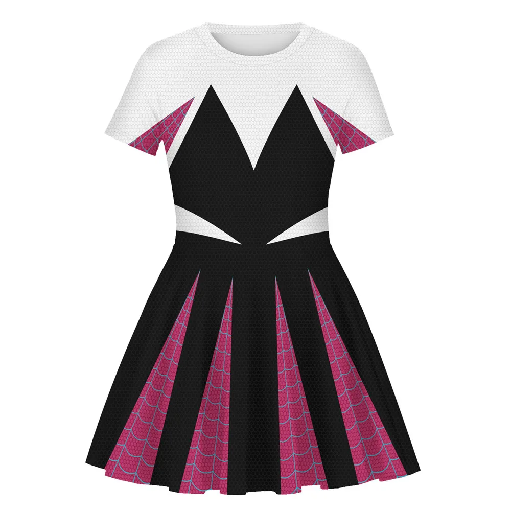 cosplay 3D printed spider hero dress for girls children Halloween Christmas princess gown |
