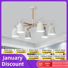 Скандинавская светодиодный ная люстра-макарон, современный потолочный светильник с дистанционным управлением для гостиной, спальни, лофта