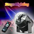 Миниатюрный светодиодный Кристаллический волшебный шар RGB со сценическим эффектом, лампа, лампа вечерние, дискотеки, клуба, освещение с активацией голосом, лазерный проектор