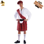 Костюм мужской шотландский, Забавный костюм для косплея и вечеринки, для взрослых