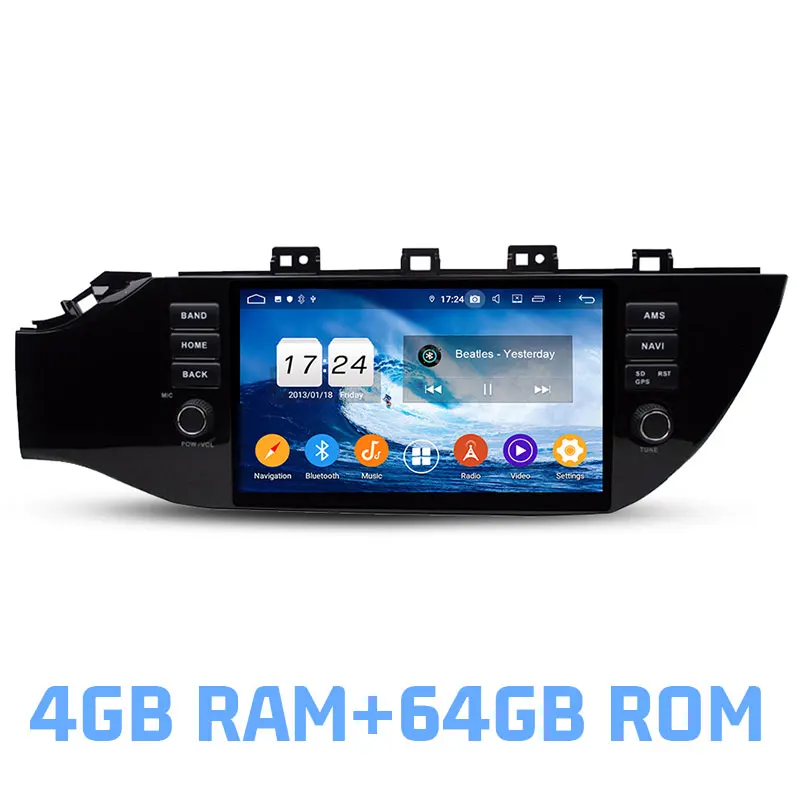 4GB RAM and 64GB ROM Ips DSP Android 9,0 4 Гб 64 Гб rom 8 ядерный автомобильный dvd-плеер Wifi 4G Bluetooth 4,2 радио gps карта для kia K2 RIO - Цвет: 4GB RAM and 64GB ROM