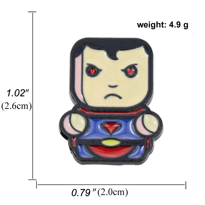 Cartoon Q Version Captain America Iron Man Brooches for Women Cute Raytheon Batman Badges Enamel Pins Jewelry Accessories | Украшения и