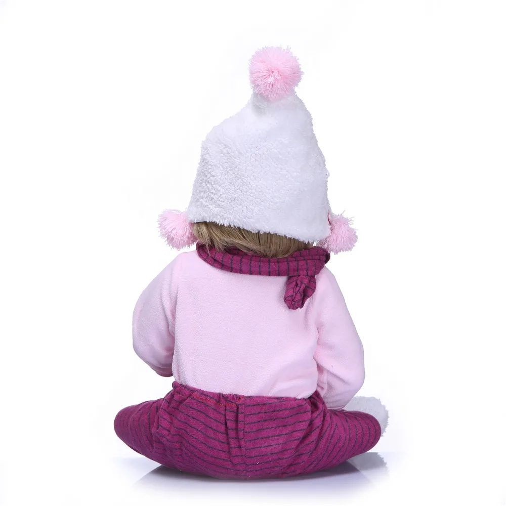 

NPK 23inch Full Silicone Vinyl Reborn Baby girl Dolls Fashion Dolls Bebes Reborn Menina Girls kids toys GiftBrinquedo bonecas