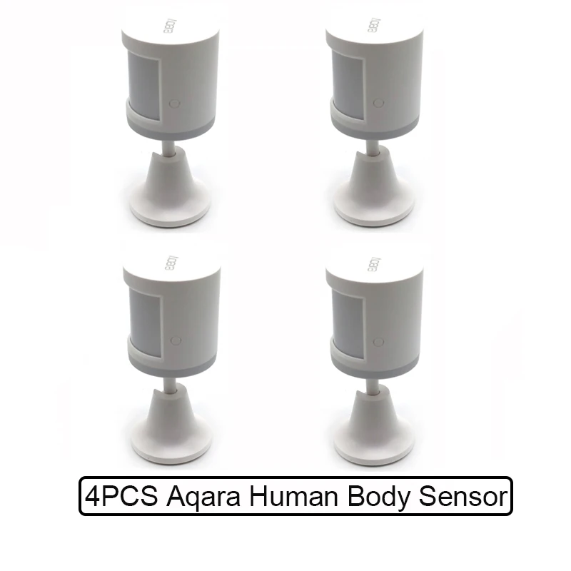 4pcs Xiaomi Aqara датчик человеческого тела Zigbee датчик движения беспроводной светильник безопасности чувствительный детектор с шлюзом 2 Mijia Mihome APP - Цвет: 4pcs