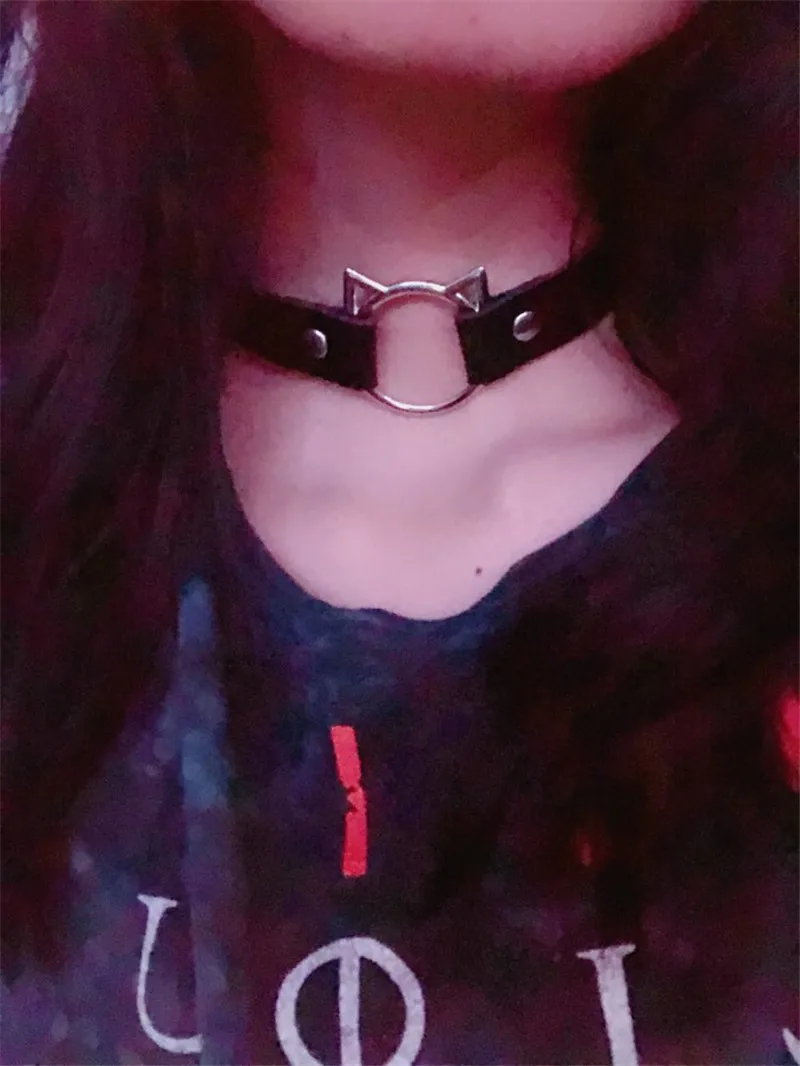 

New Gothic Punk Halloween Vampire Bat Choker Collar Necklace Women Adjustable Black White Leather Chocker Necklaces Jewelry