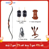 60inch hunting bow archery recurve takedown bow longbow for right handed wooden riser for targeting shooting