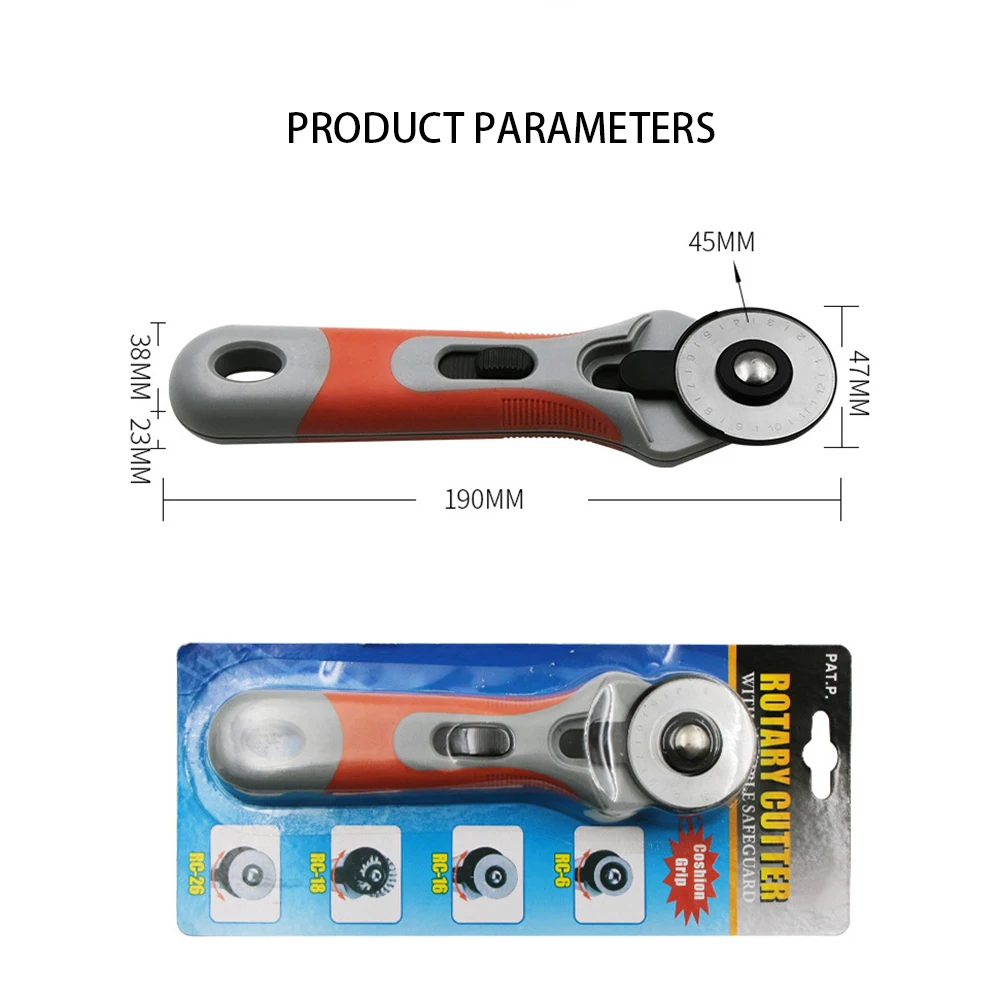 Нож роликовый круглый 45 мм для ручной резки кожи | Дом и сад