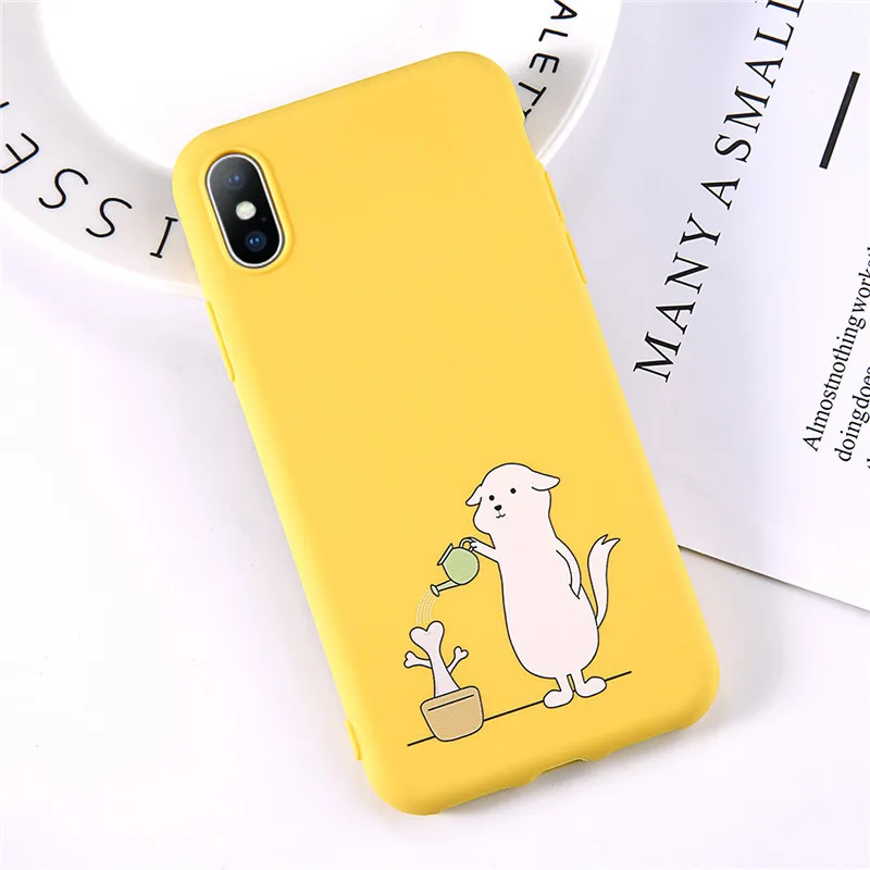 KJOEW мультфильм Жираф чехол для телефона для Apple iphone X XS Max XR 6S 6 7 8 Plus милый Lazzy Кот средний палец крышка Мягкий ТПУ чехол s - Цвет: T5