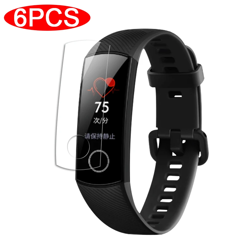 6 шт./партия защитная пленка на весь экран для huawei Honor Band 4 5 защитная пленка на Honor Band4 Band5 мягкая пленка не закаленное стекло