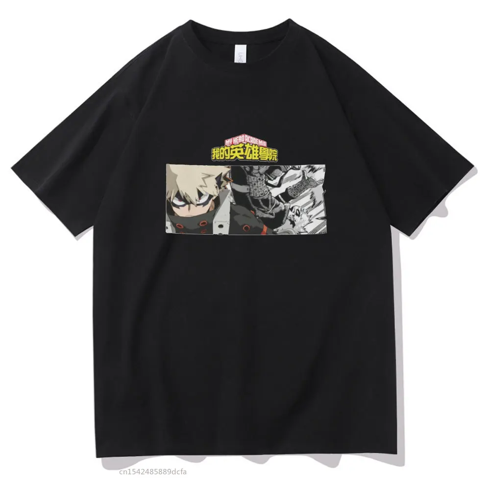 

New Japanese Anime My Hero Academia Tshirt Bakugou Katsuki Graphics Print Summer Fashion Tees Short Sleeve