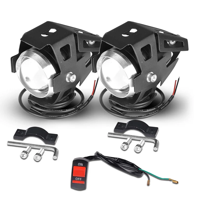 Комплект из 2 предметов белый мотоциклетные фары вспомогательная лампа U5