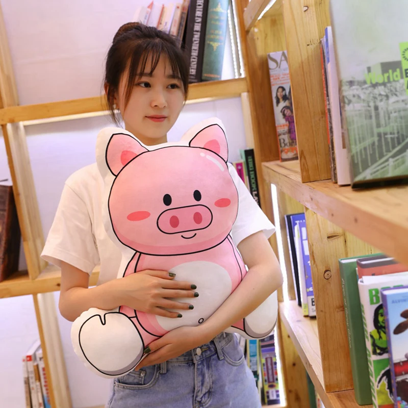 Подушка плюшевая моющаяся с принтом животного 50 см | Игрушки и хобби