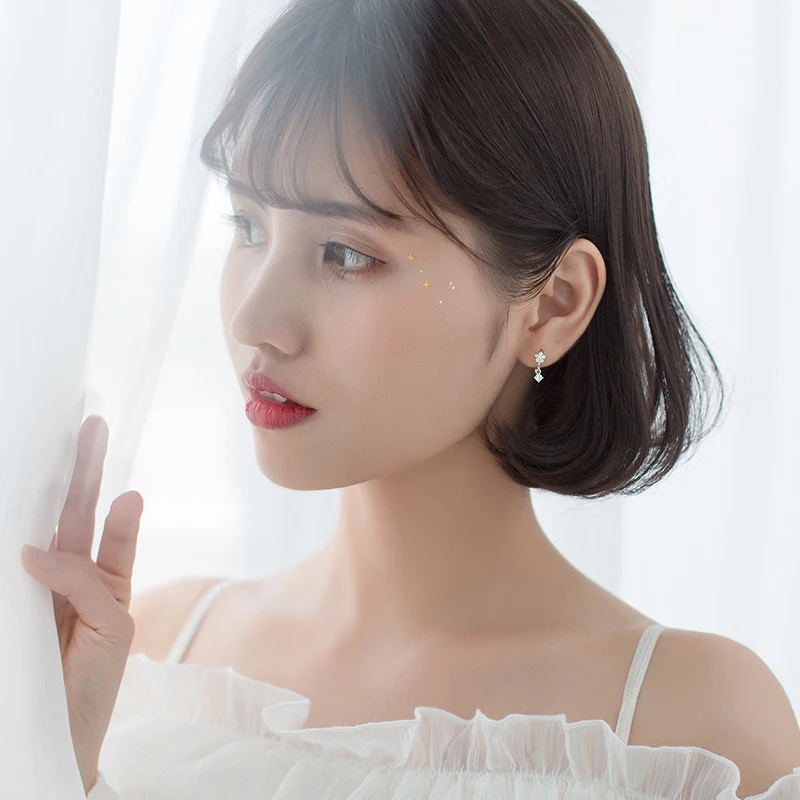 Modian 925 Стерлинговое Серебро ослепительный циркон AAA цветущая искусственная