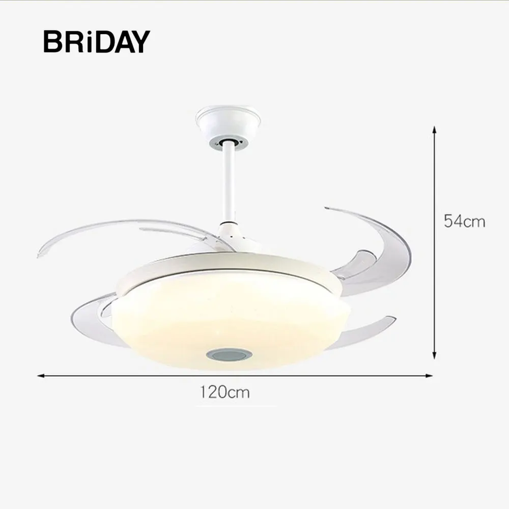 

bluetooth musical 42 inch ceiling fans lamp with lights remote control ventilator lamp Home Fixture Silent fans frequence DC