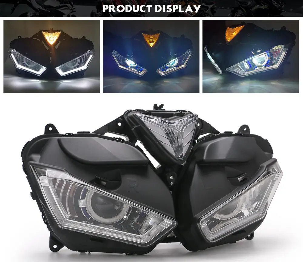 

Motorcycle accessories LED headlight assembly near and far light light for Yamaha R3 R25, 2015-2018 V2 LED Lamps phare moto