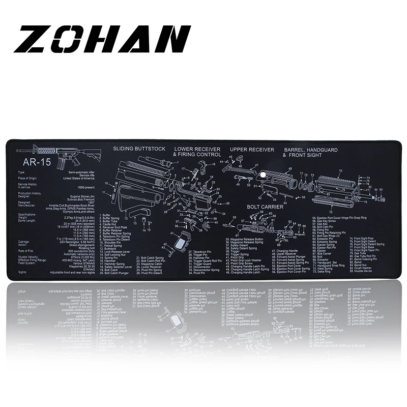 Коврик для чистки пистолета (3 на 1 дюйм) коврик верстака двойной толщины