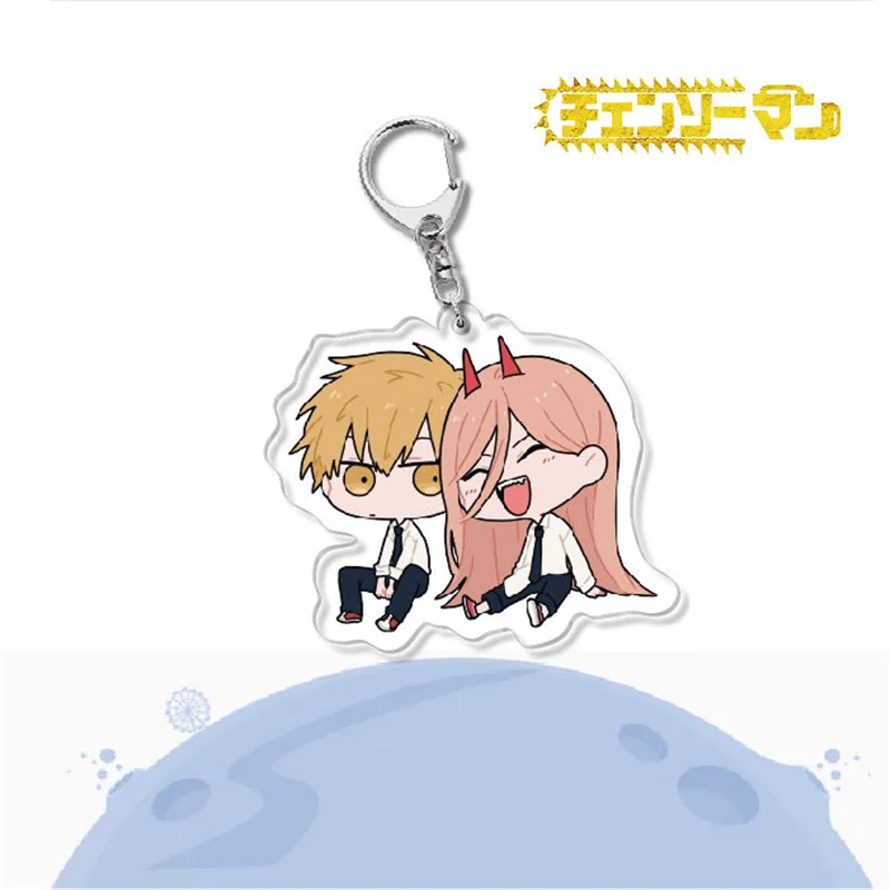 Японская аниме-товары Chainsaw Man косплей Акриловый брелок Милый Дэнджи Макима Пауэр Хаякава Аки Коллекция рисованных персонажей Ключевое кольцо.