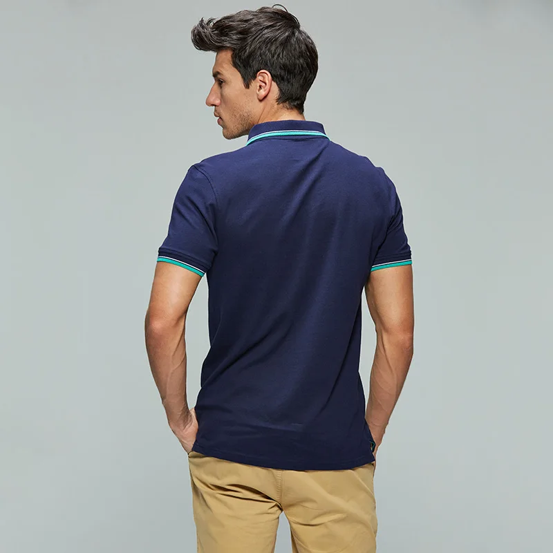 GLO-STORY Мужская Базовая Повседневная Трикотажная хлопковая рубашка поло 2020 с