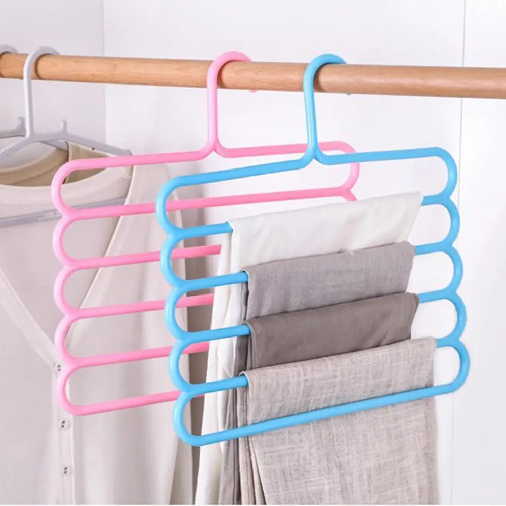 

New Arrival Innovative Five-layer Drying Rack Multi-layer Silk Scarf Rack Non-slip Falling Plastic Colorful Pants Rack Hot Sale