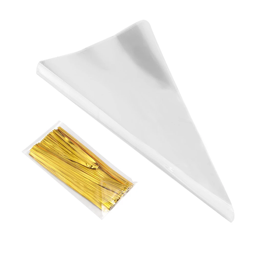 Прозрачные одноразовые пищевые пакеты шт./пакет треугольные для свадьбы дня