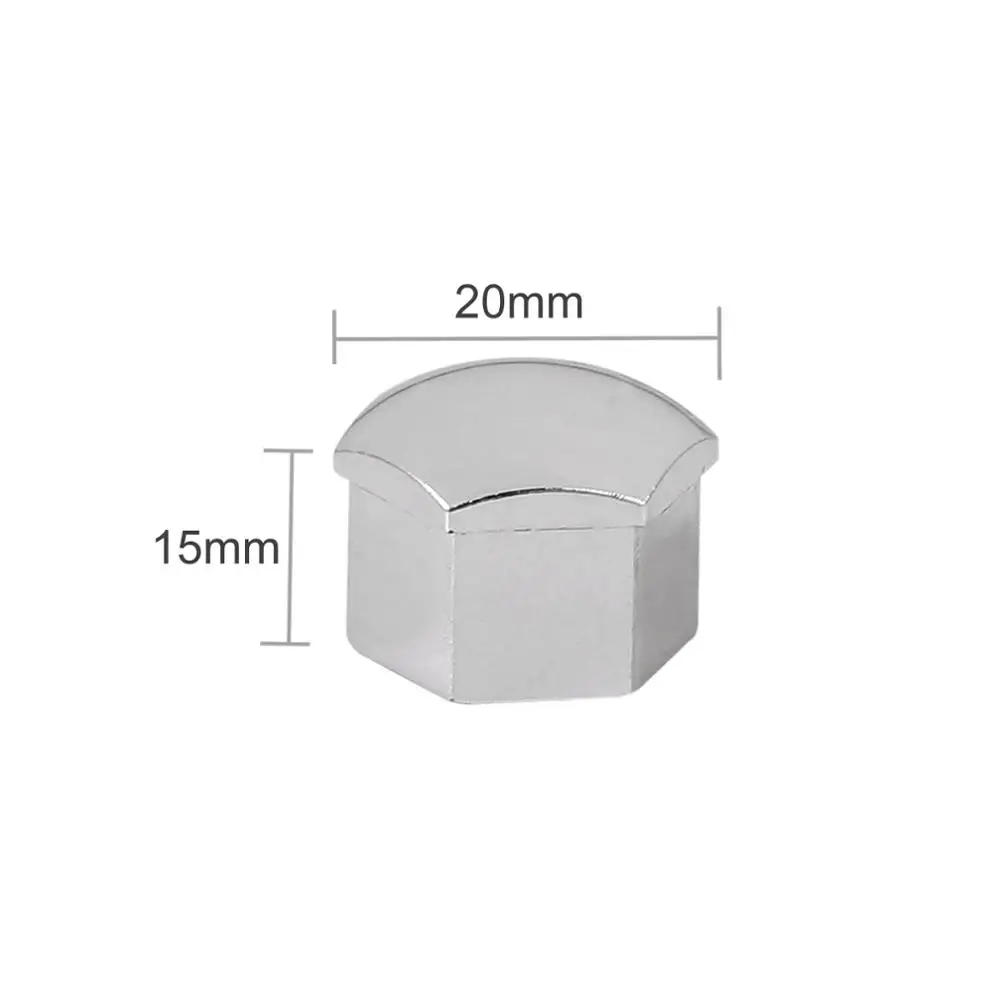 Justech 20 шт. 17 мм СПЛАВ КОЛЕСНЫЕ гайка с болтом крышка головки хром защита винта