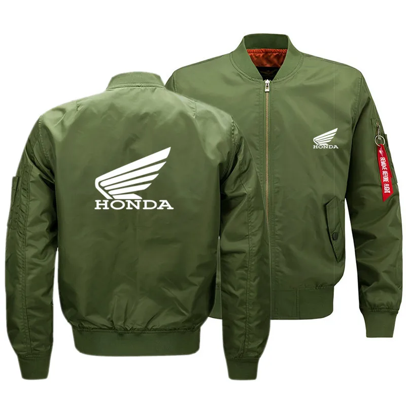 

HONDA car logo men's spring and autumn flight jacket 2021 new military uniform jacket casual zipper jacket men's jacket
