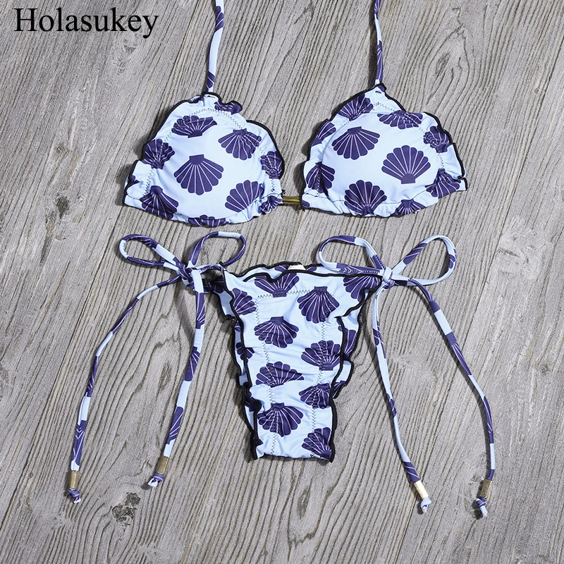 Сексуальный комплект бикини с цветочным принтом купальник для женщин бандаж