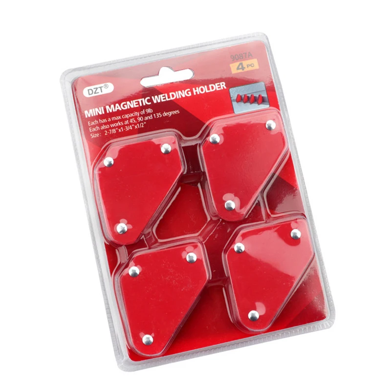 

4pcs/set 9LBS Mini Triangle Welding Positioner Magnetic Fixed Angle Soldering Locator Tools Without Switch Welding Accessories