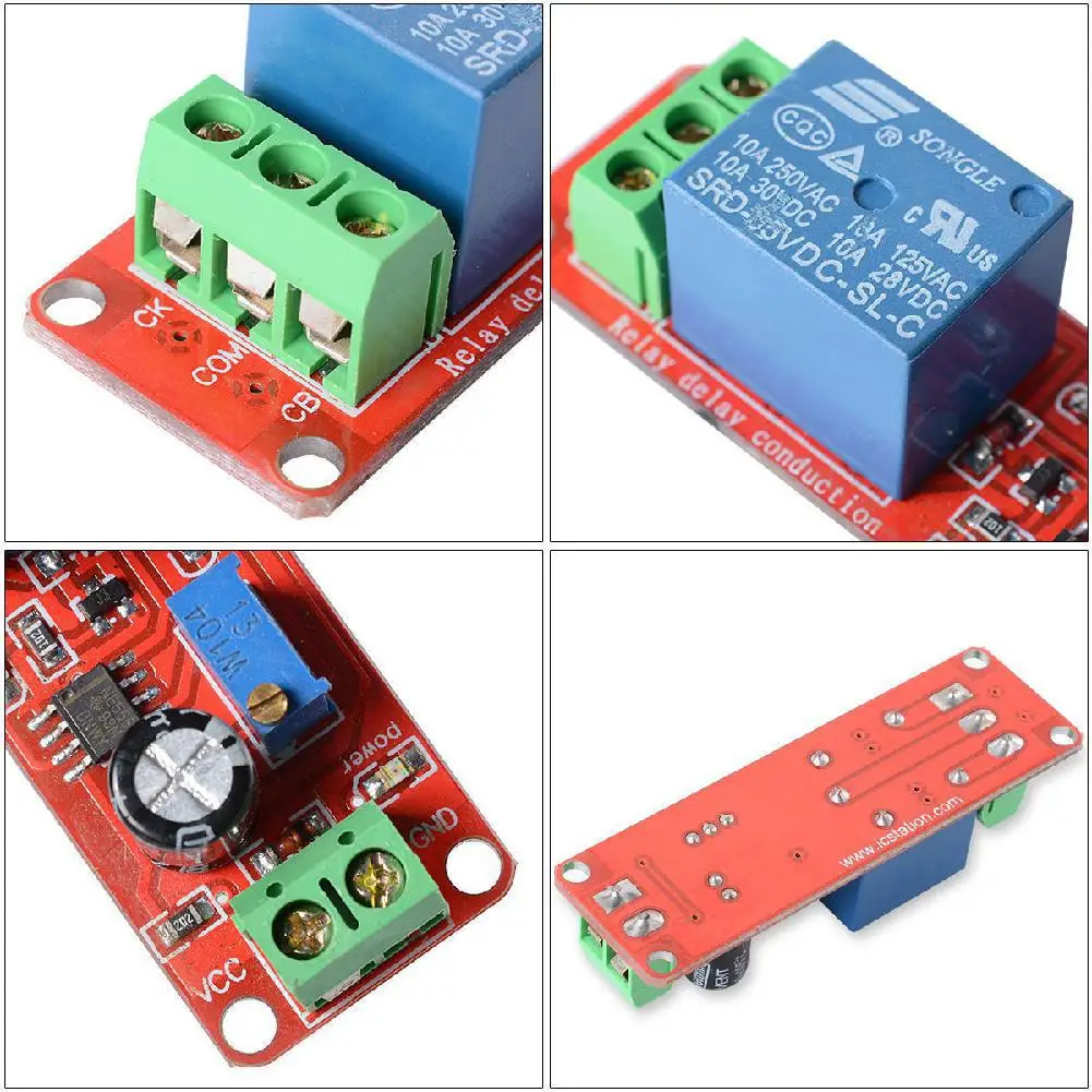 5Pcs DC 12V Delay Relay Shield NE555 Timer Switch Adjustable Module 6*2CM | Обустройство дома