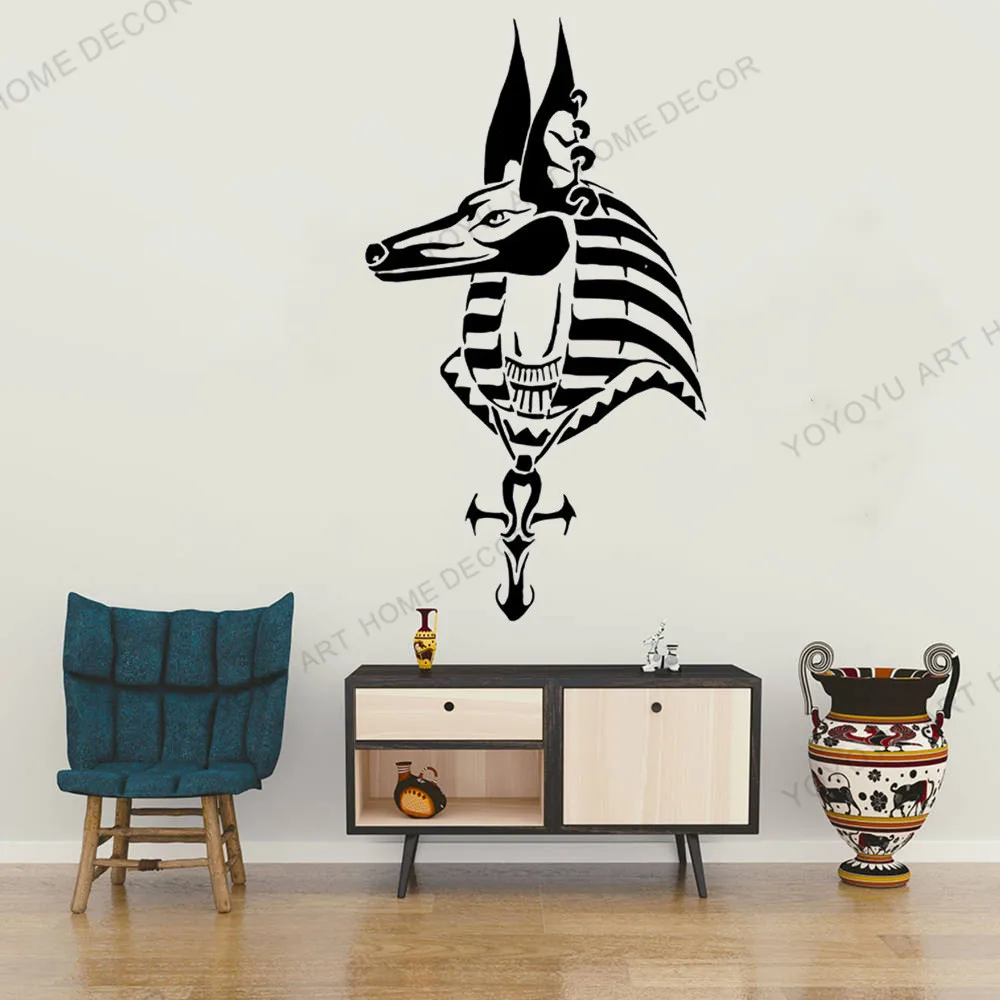 

Self-adhesive Wallpaper Mural Decal Egypt Egyptian God Mythology Vinyl Car-Styling Wall Stickers Black Silver Kids Gifts JC113