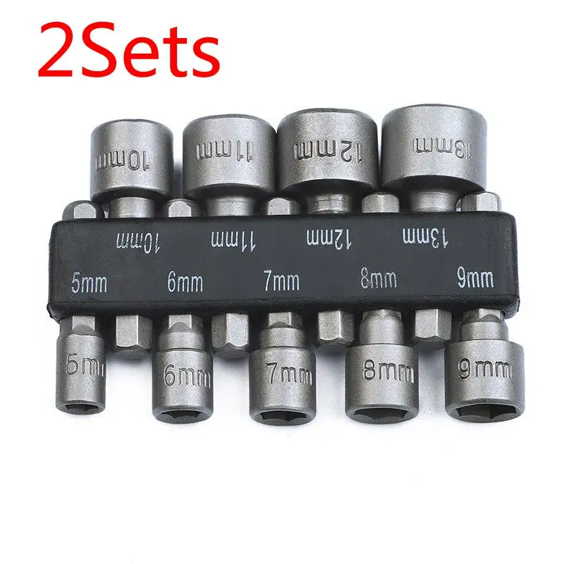 9 шт./компл. Шестигранная муфта Насадки Набор Магнитных гаек торцевых гаечных