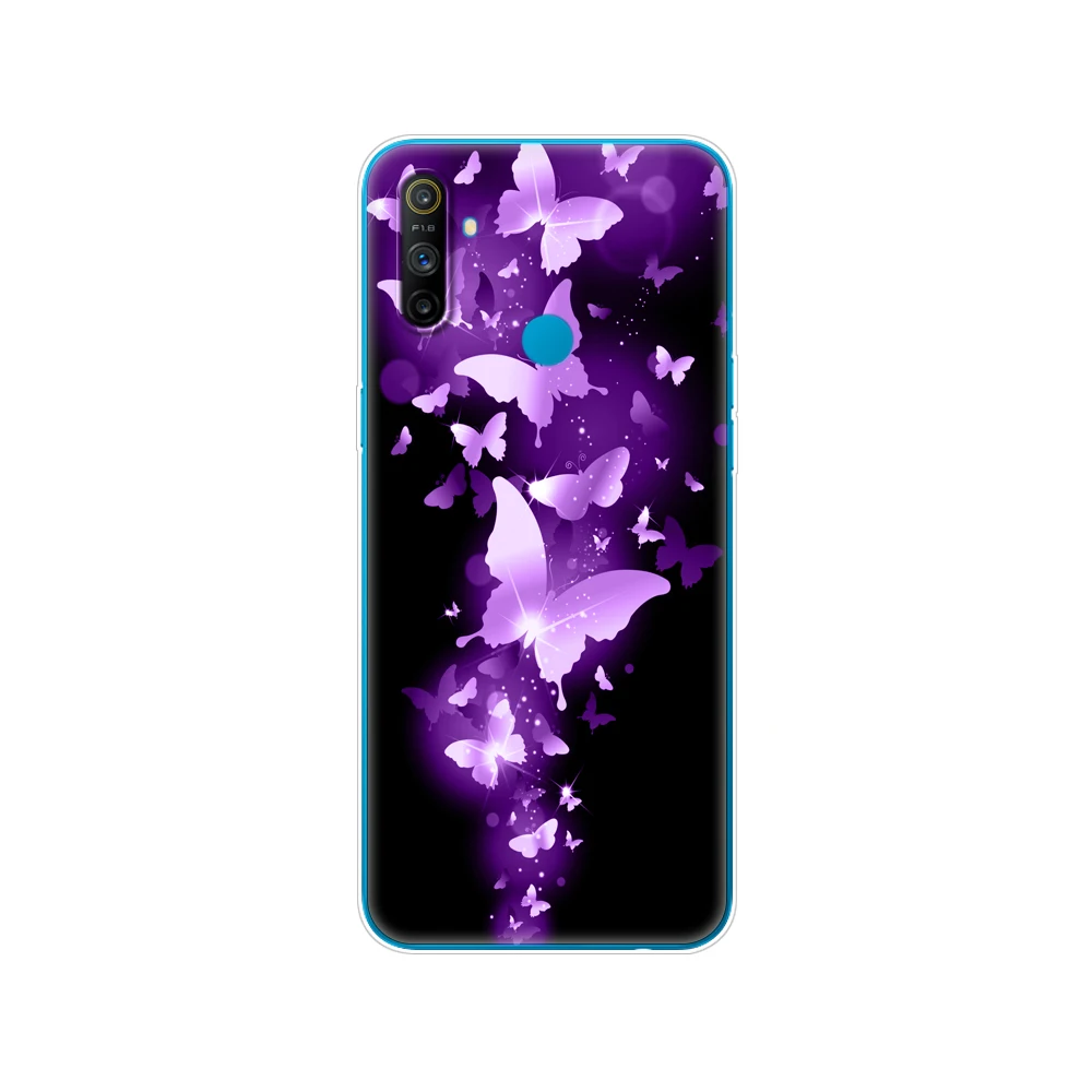 Футляр для телефона Realme C3 из мягкого силиконового ТПУ задней части OPPO RMX2020 C 3 RealmeC3 защитный кожух для телефона Funda 6,5 дюймов Тигр Кот на.
