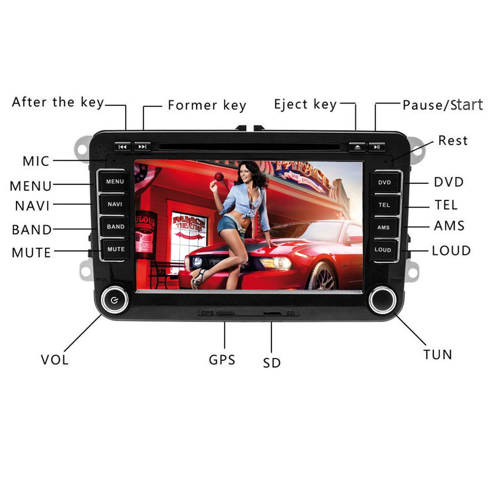 2 Din Автомобильный мультимедийный плеер для Volkswagen Mattway T6 Beetle Scirocco Sharan Kaluwei Kadi Amarok Golf