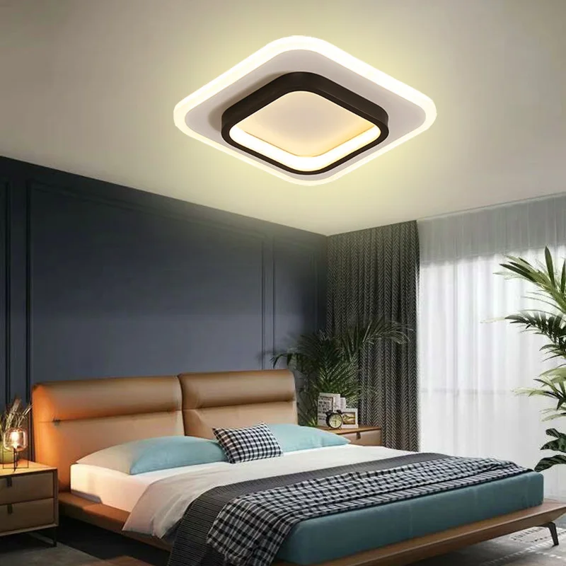 Современный светодиодный подвесной светильник с черным и белым корпусом для