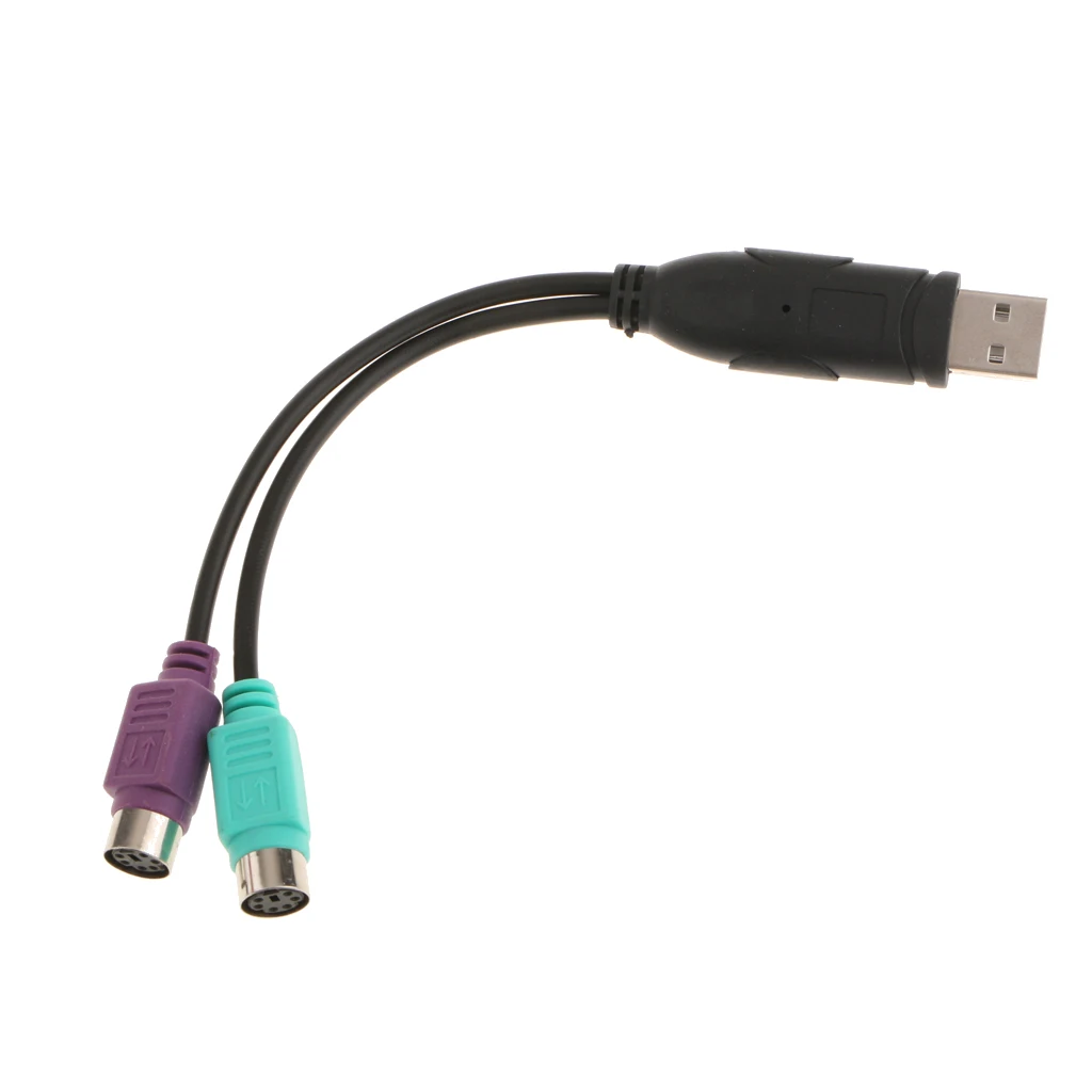 Usb кабель переходник для 2х PS2 PS/2 Female Port ПК мыши клавиатуры|USB-хабы| |