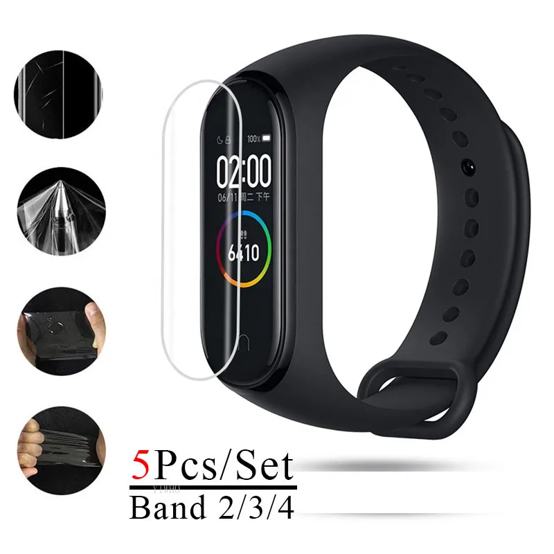 5 шт./Sot защитные умные часы для Xiaomi Mi Band 4 3 2 полностью покрывающие прозрачные