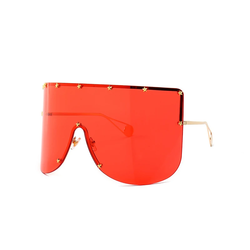 C10 Gold Red ROSANNA, винтажные Защитные солнцезащитные очки, маска, солнцезащитные очки для женщин и мужчин,, негабаритные ветрозащитные очки, одна оправа, большая оправа, солнцезащитные очки - Цвет линз: C10 Gold Red