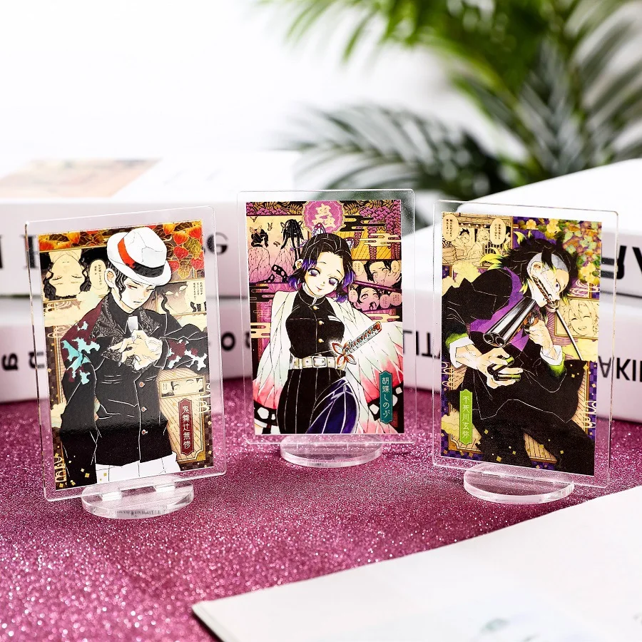 Anime Demon Slayer Kimetsu no Yaiba Stand Board Kamado Tanjirou Cosplay Cartoon Acrylic Desk Stand Board Decors 7.5x11.5cm