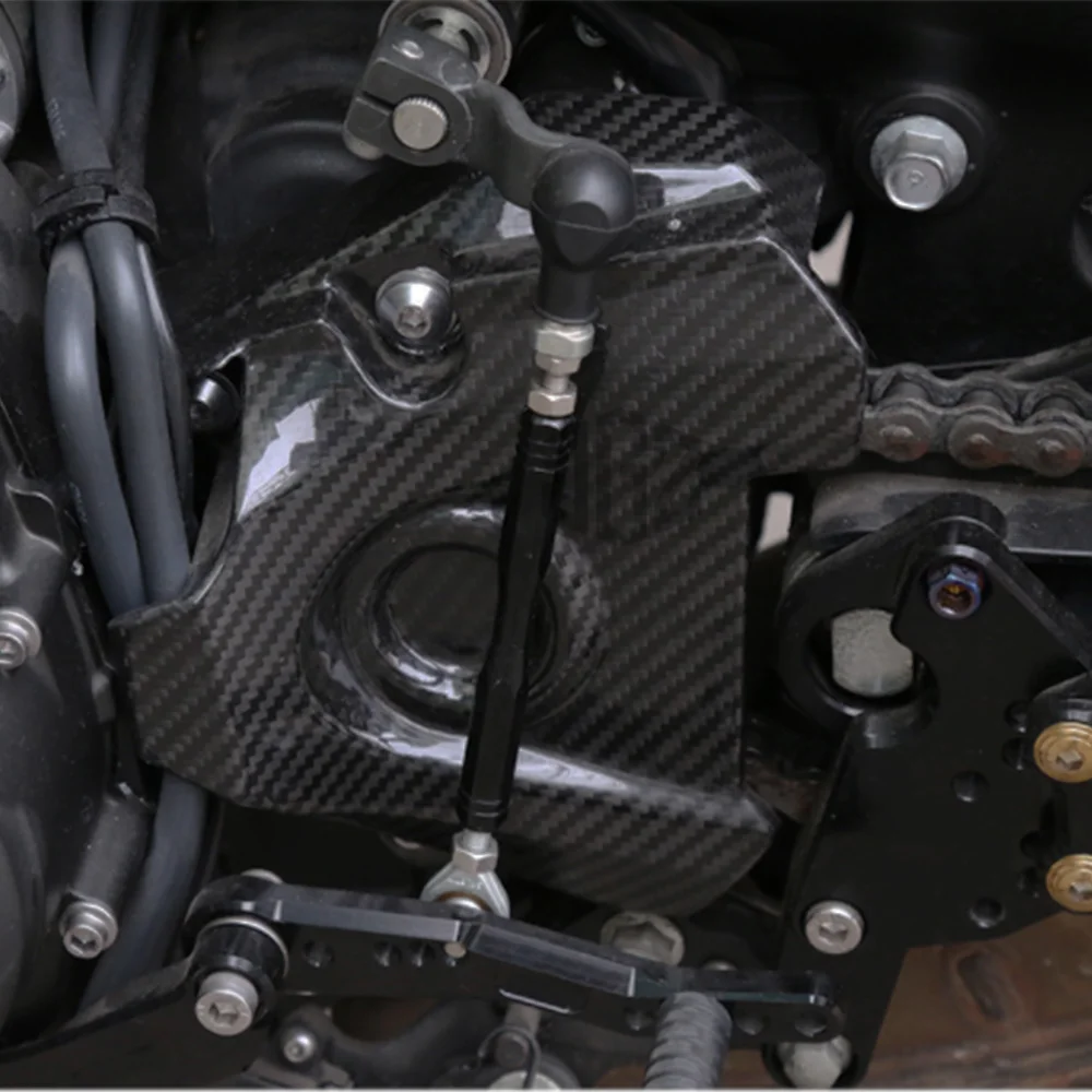 Защитный чехол из углеродного волокна для передней звездочки мотоцикла