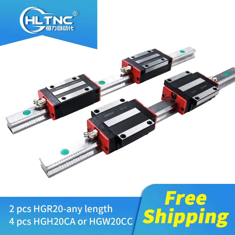 Направляющая для станков с ЧПУ HGR20 850 1550 мм 4 шт. HGH20CA или HGW20CC|Линейные