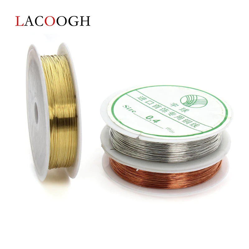 Металлическая проволока для бусин диаметр 0 2 3 4 мм 15 м/1 рулон|Ювелирная фурнитура