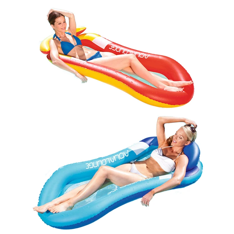 

Summer Water Hammock Swimming Pool Beach Water Hammock Pvc Air Mattress Lounger Floating Sleeping Cushion Inflatable Pool Bed