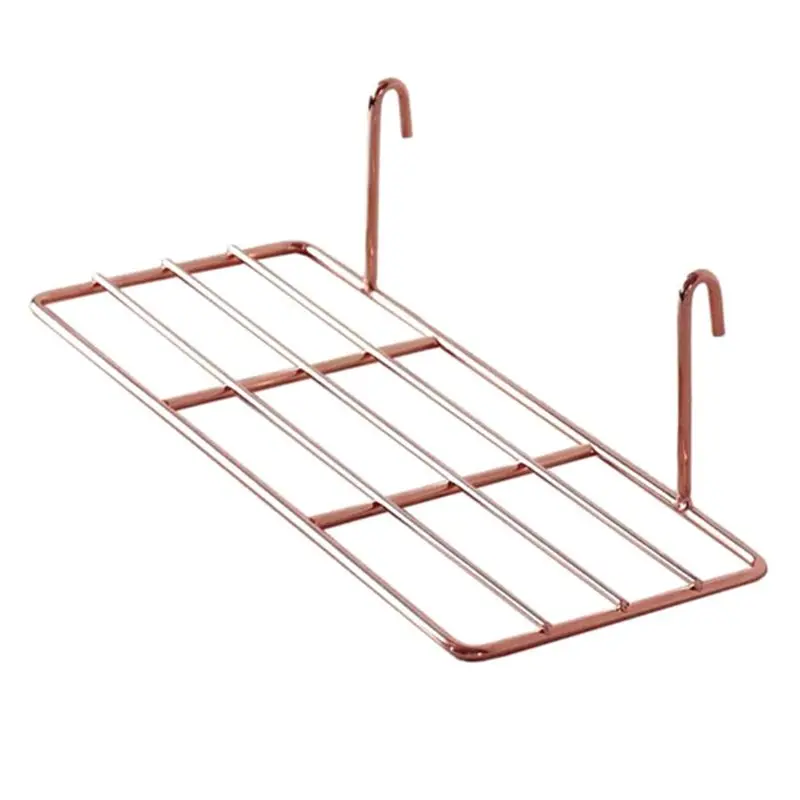 

2pcs/set Grid Panel Wall Shelf Basket with Hook Bookshelf Display Storage Tray