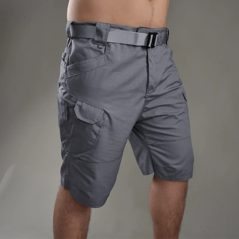gray shorts 019 тактические штаны Военные Брюки карго Мужские наколенники спецназ армия страйкбол сплошной цвет одежда охотник поле боевые брюки Лесной - Цвет: gray shorts