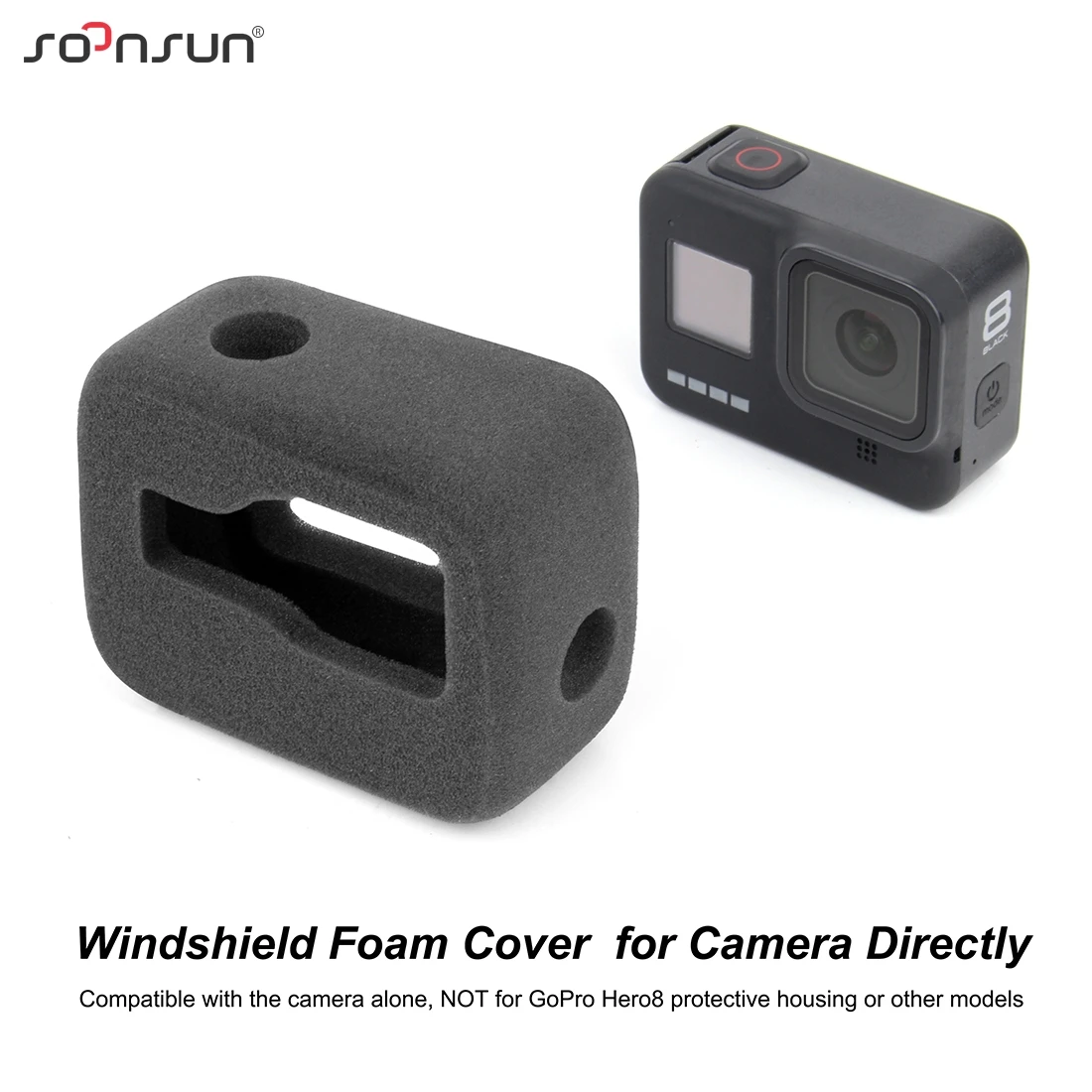 SOONSUN ветрозащитная губка чехол с защитой от ветра и шумоподавлением для GoPro Hero 8