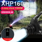 Новый самый мощный светодиодный налобный фонарь XHP160, налобный фонарь, перезаряжаемый светодиодный налобный фсветильник рь 18650 XHP70.2, налобный фонарь, Usb светильник рь для рыбалки