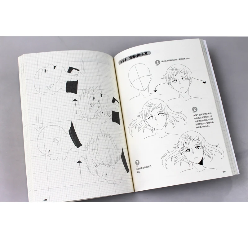 New Head And Hairstyle Anime Special Coloring Book Zero Basic Learn Drawing Comics Tutorial | Канцтовары для офиса и дома