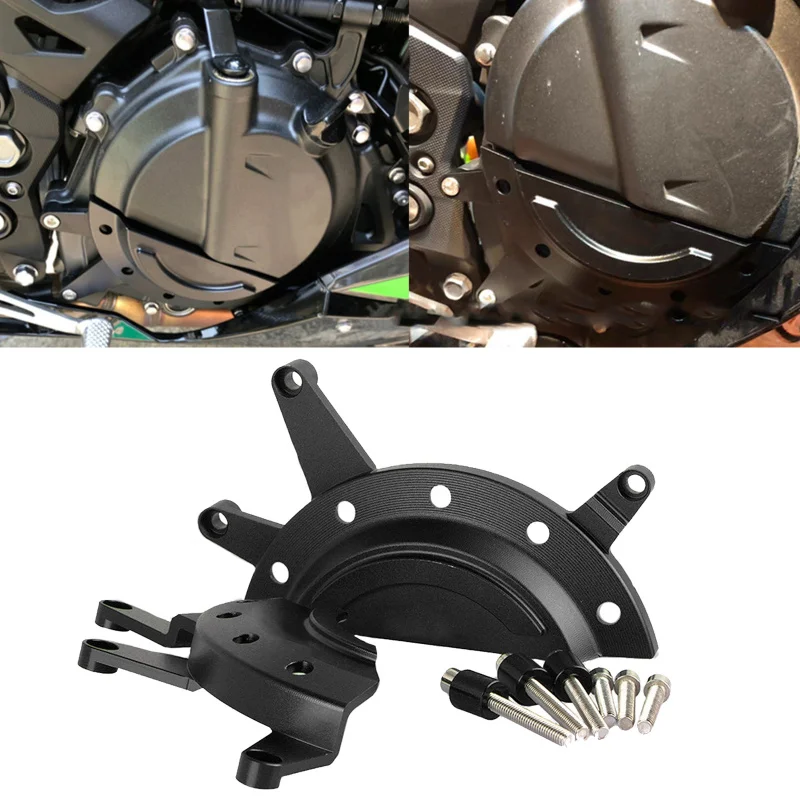 

Black Motorcycle Aluminum Engine Stator Cover Case Slider Protector For KAWASAKI NINJA400 NINJA 400 Z400 Z 400 2018 2019 2020