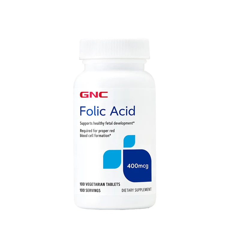 

Free shipping Folic Acid 400 mcg 100 capsules Supports healthy fetal development